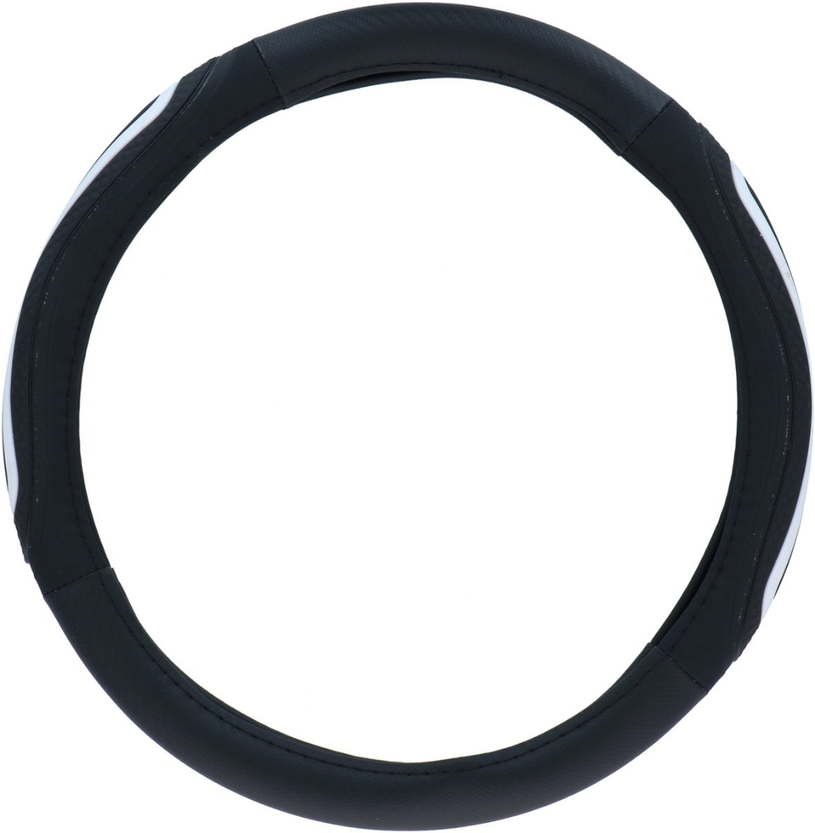 Dunlop stuurhoes auto 38cm - geschikt voor stuurwielen 37-39cm - comfortabele grip - anti-slip - auto decoratie - kunstleer - zwart wit