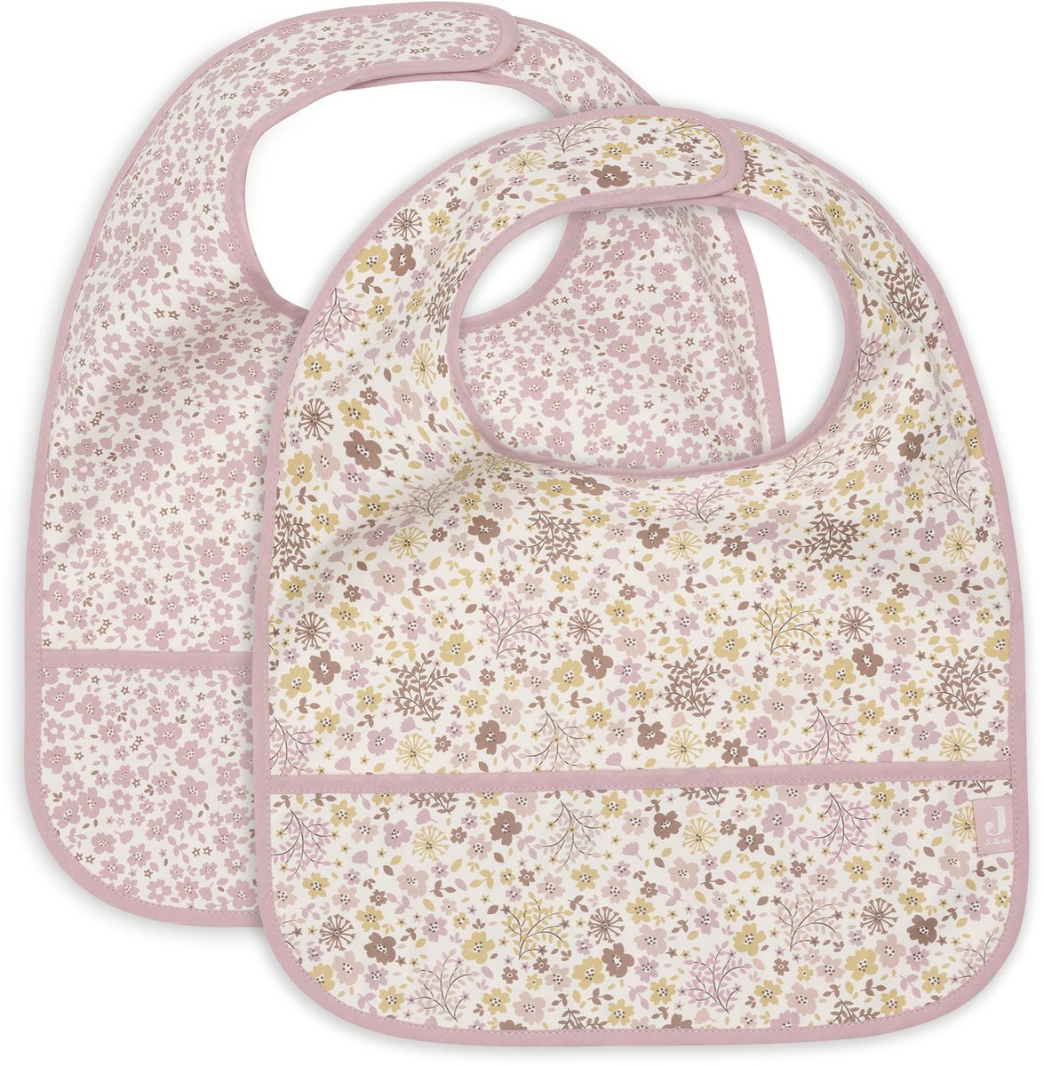 Jollein slabbetjes waterproof - 2 stuks - 30 cm - flower fairies