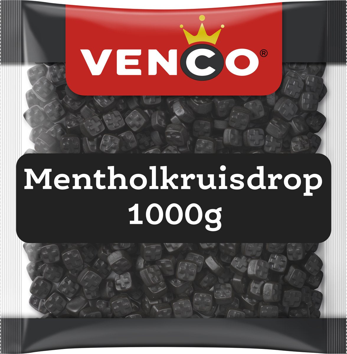 Venco mentholkruisdrop - drop keelverfrissing - 1000g