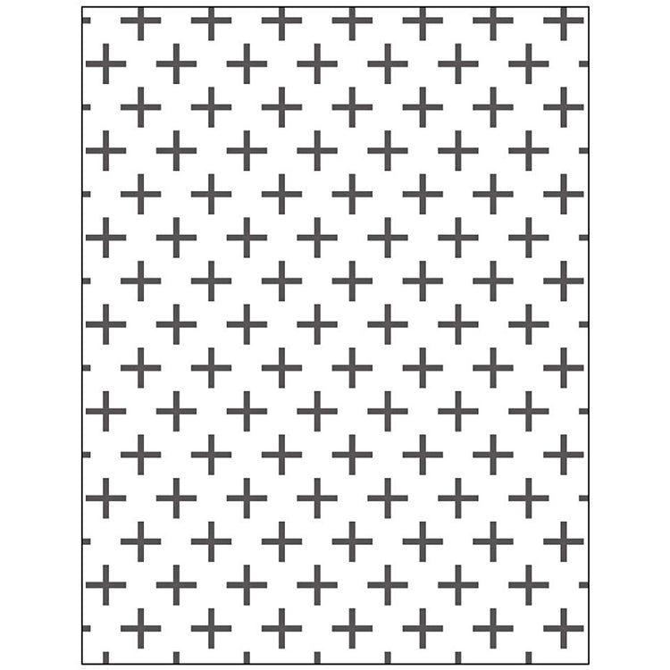Embossing folder , kruizen, afm 11x14 cm, dikte 2 mm, 1 stuk