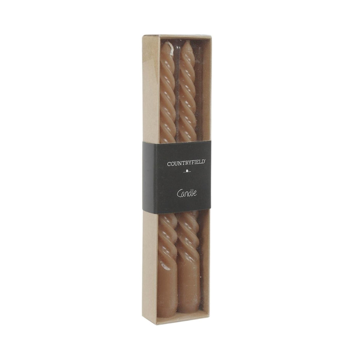 Countryfield dinerkaarsen twirly beige