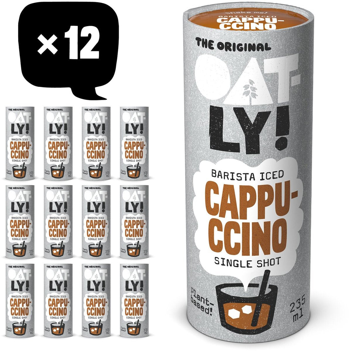 Oatly! oatly haver barista iced cappuccino - 12x235ml - plantaardige ijskoffie - koffie - voordeelverpakking