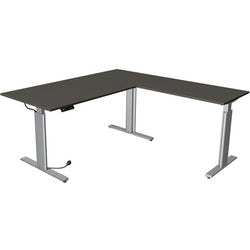 Zit-sta-bureau kerkmann 10234413 spaanplaat antraciet, zilver