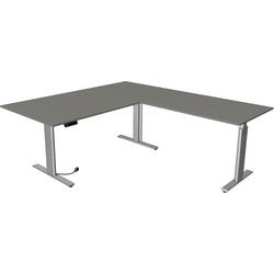 Zit-sta-bureau kerkmann 10235812 spaanplaat grafiet, zilver