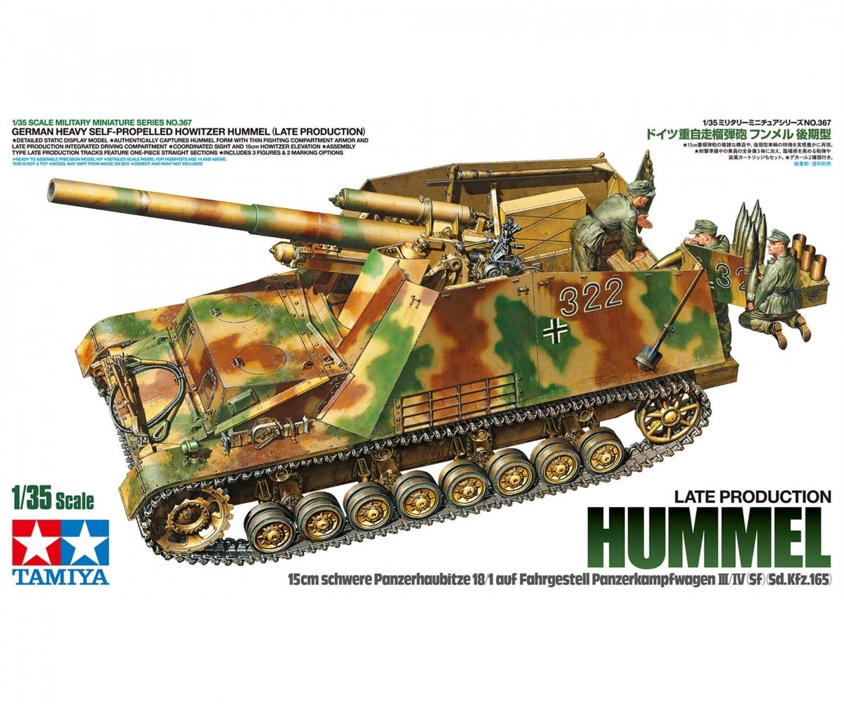 Tamiya modelbouwpakket militaire voertuigen - 35367 pz-haubitze hummel (late production) plastic - 1:35 - modelbouw