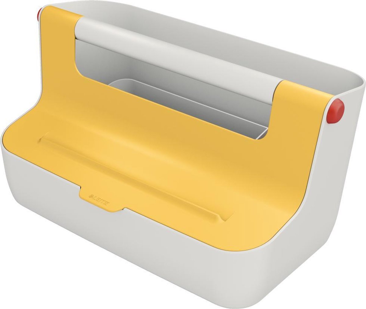 Leitz cosy draagbare opbergdoos met vakjes - opbergbox met deksel - warm geel