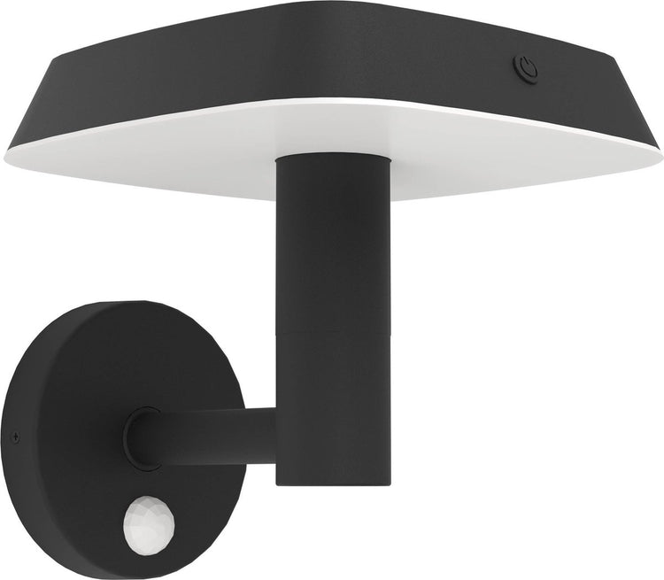 Eglo dreoli solar wandlamp buiten - zonne-energie - led - 21 cm - zwart wit