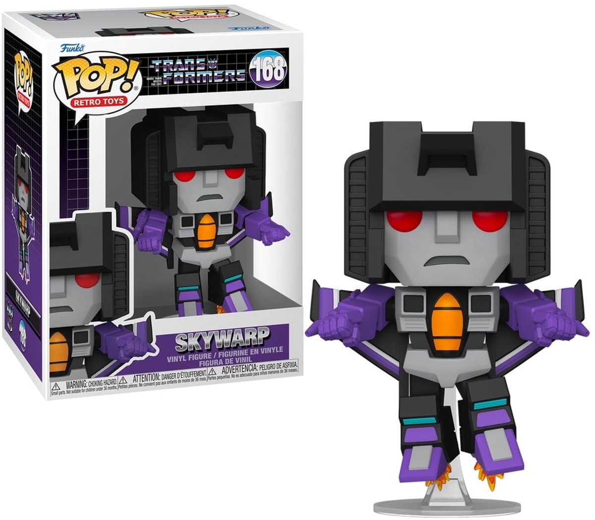 Funko pop! retro toys transformers skywarp #168 vinyl figure 9cm
