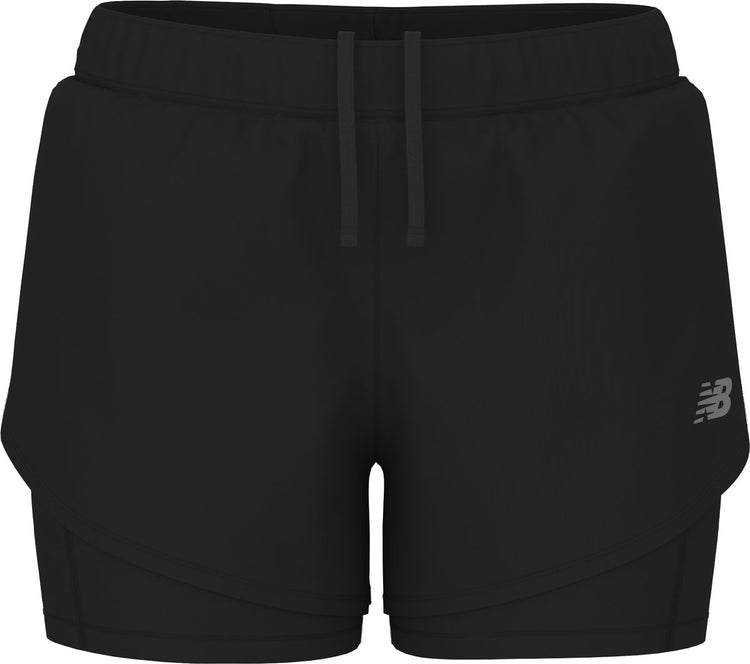 New balance sport 2-in-1 short 3 dames sportbroek - black