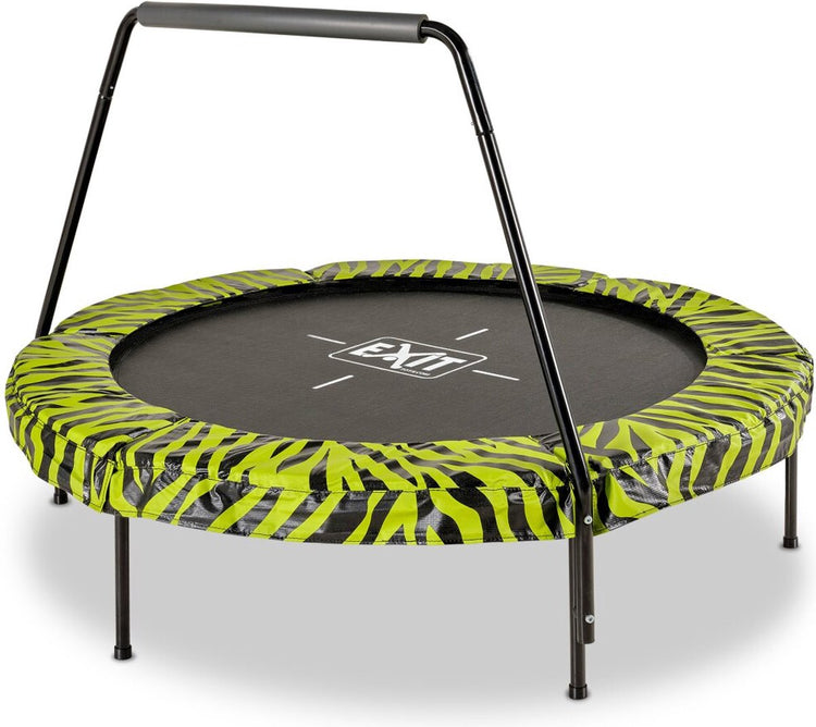 Exit toys exit tiggy trampoline ø140cm - met beugel - rond - kindertrampoline - zwart groen