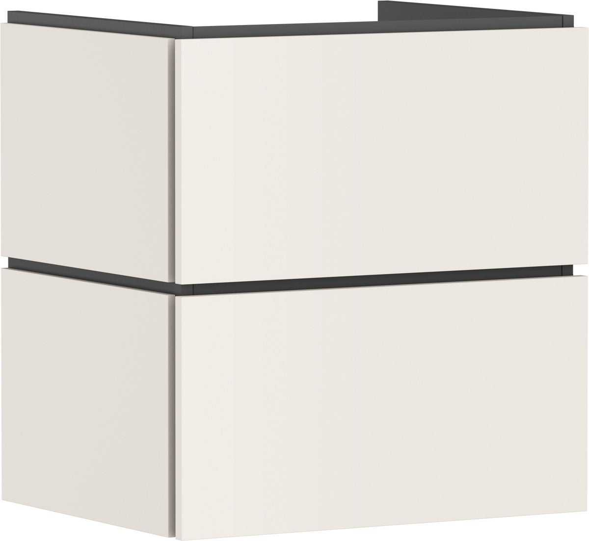 Hansgrohe xilesa e - badmeubel - 580 470mm maat - 2 lades - push-open lades - voor wastafel - sand matt beige