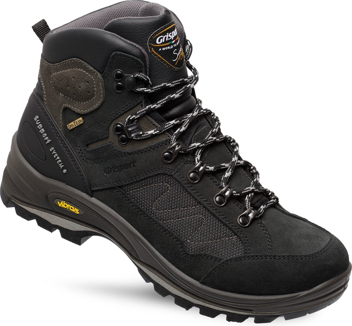 Grisport everest mid unisex wandelschoenen - black
