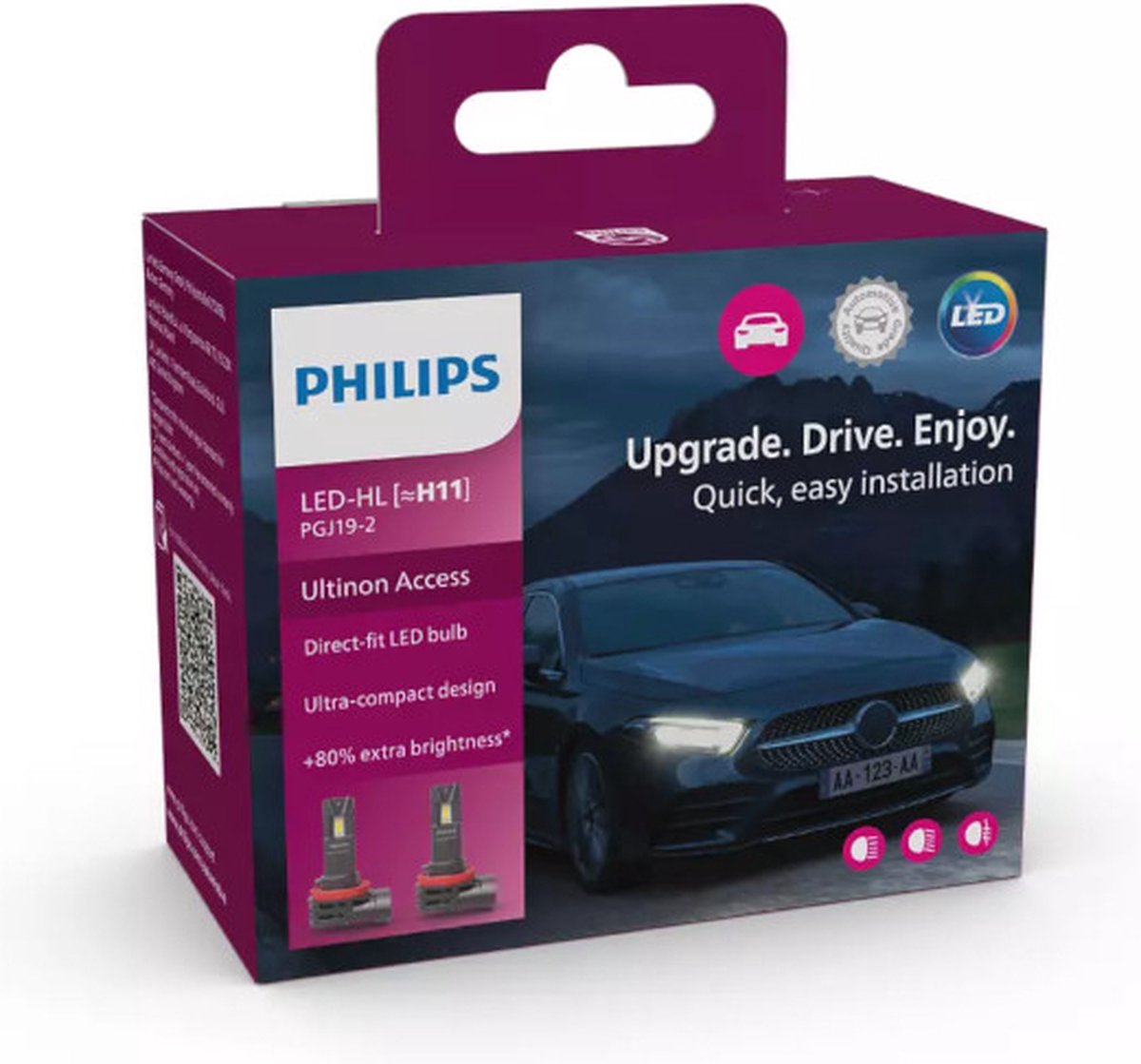 Philips ultinon access led h11 set 11362u2500cx