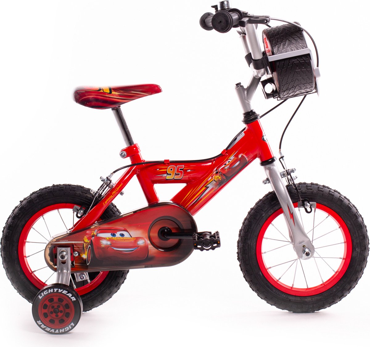 Huffy cars lightning mcqueen 12 inch fiets - kinderfiets 3-5 jaar - rood