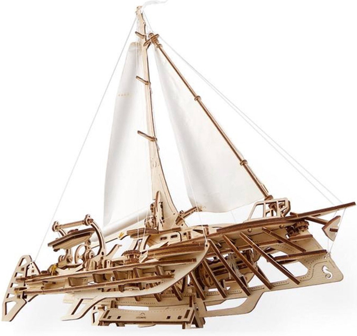 Ugears houten 3d model - trimaran merihobus