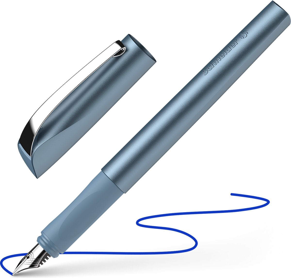 Schneider schrijfwaren schneider vulpen - ceod shiny – penpunt m – blauw – s-168623
