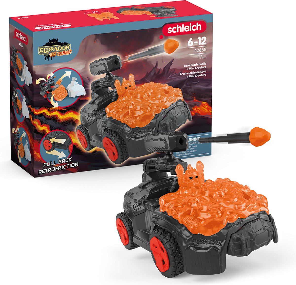 Schleich eldrador lava crashmobiel met mini creature 42668