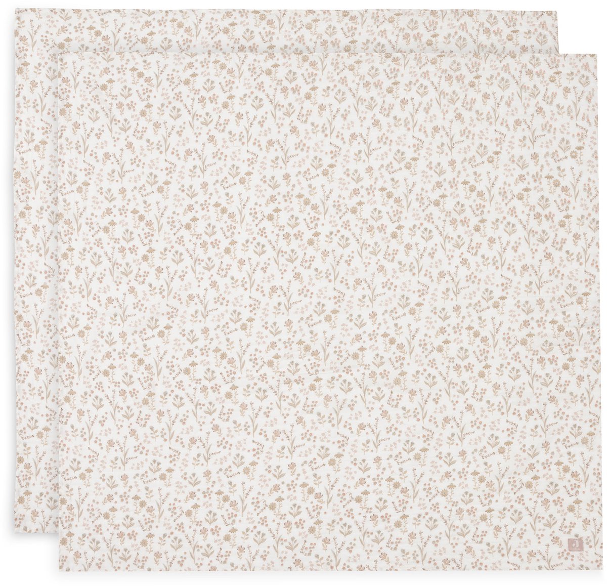 Jollein - hydrofiele doek large 115x115cm - inbakerdoek - zacht katoen - 2 stuks - bloomy