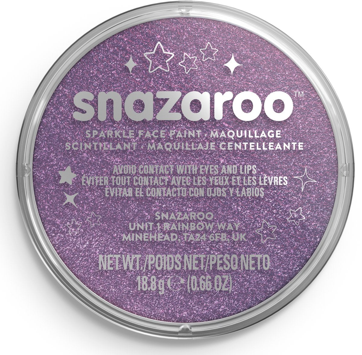 Snazaroo 1118871 - sparkle lilac - 18ml aqua schmink kinderschmink voor kinderen en volwassenen