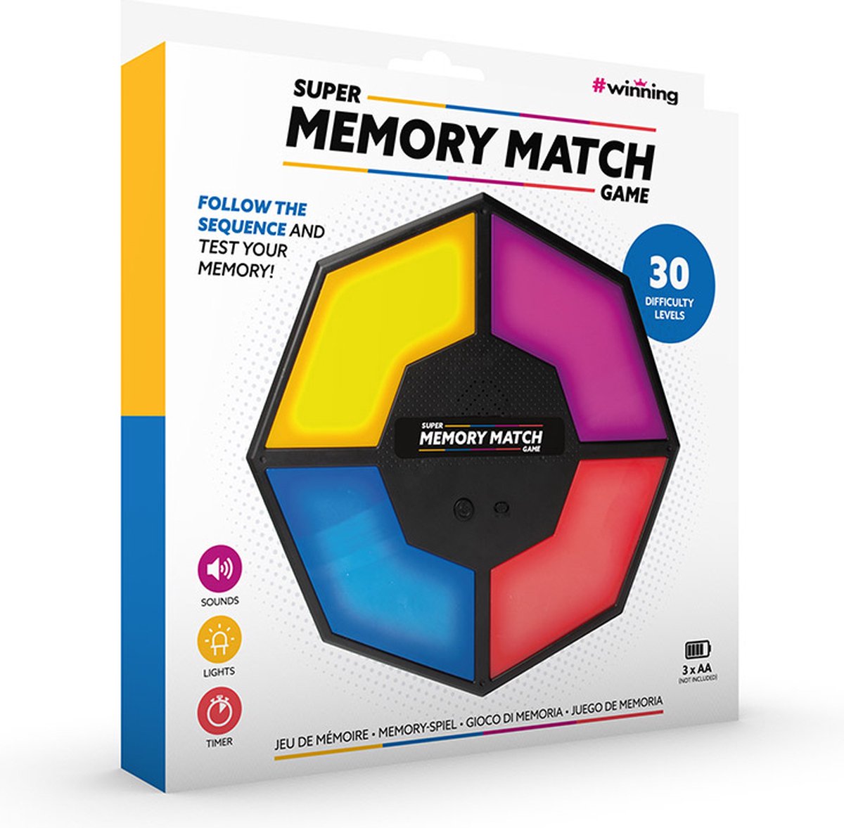 #winning super memory match spel – interactief geheugenspel – test reactie concentratie – voor jong en oud
