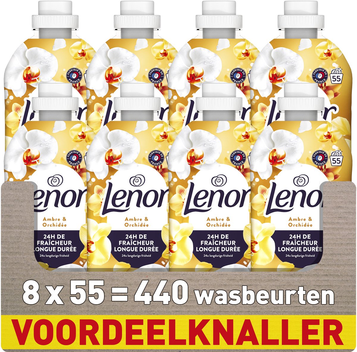 Lenor wasverzachter - amber orchidee - 8 x 55 wasbeurten