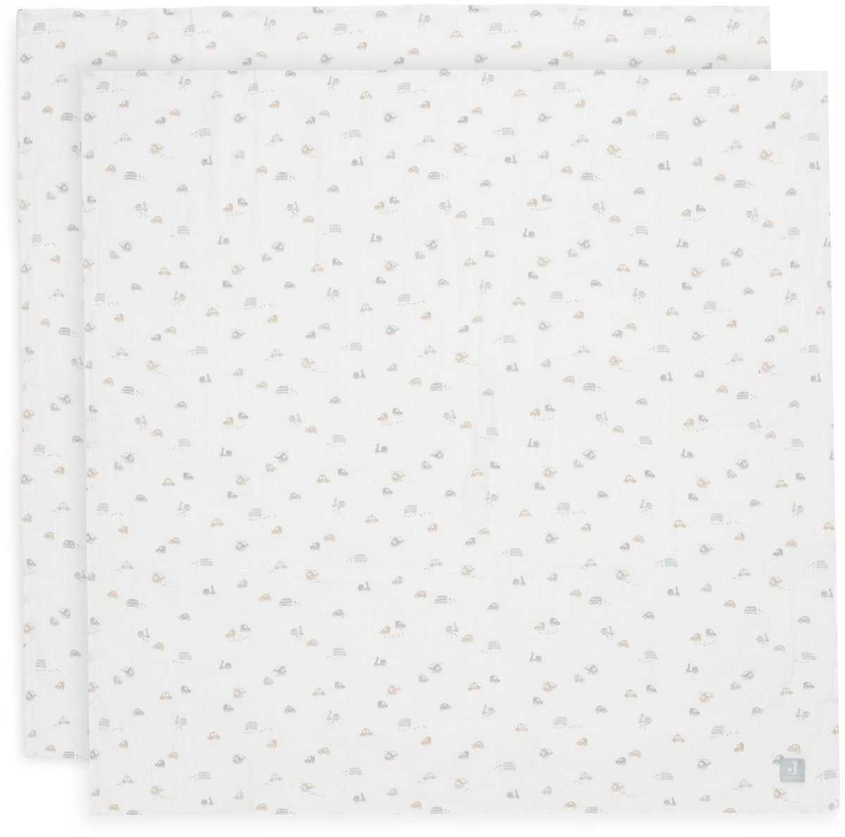 Jollein - hydrofiele doek large 115x115cm - inbakerdoek - zacht katoen - 2 stuks - on the go