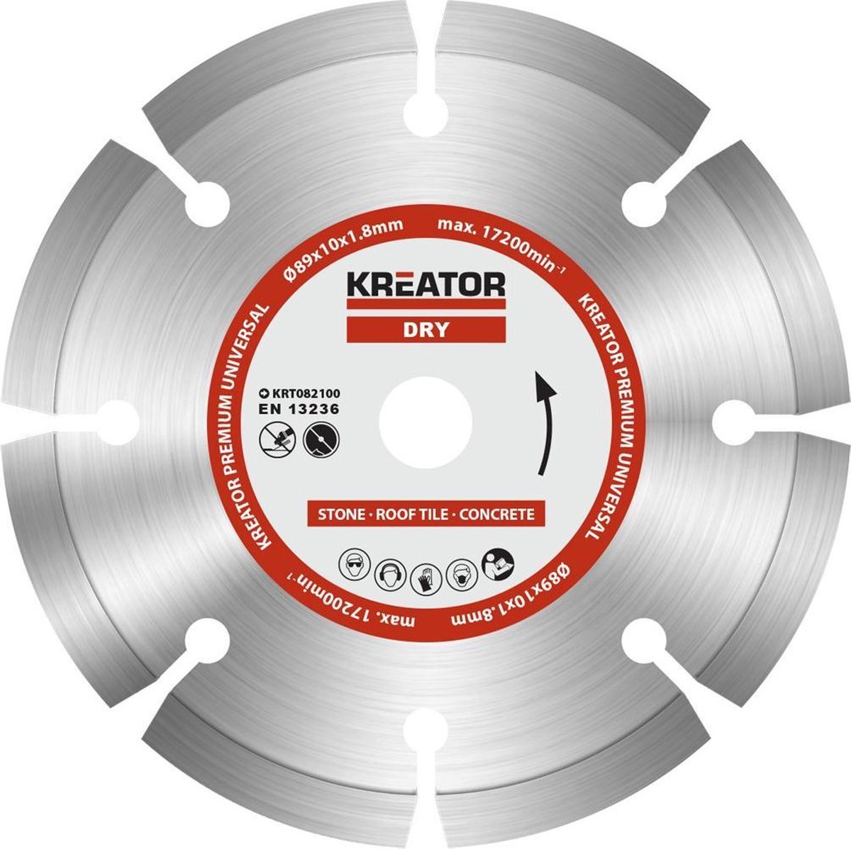 Kreator krt082100 diamantschijf √ò89 mm - premium - steen beton dakpan