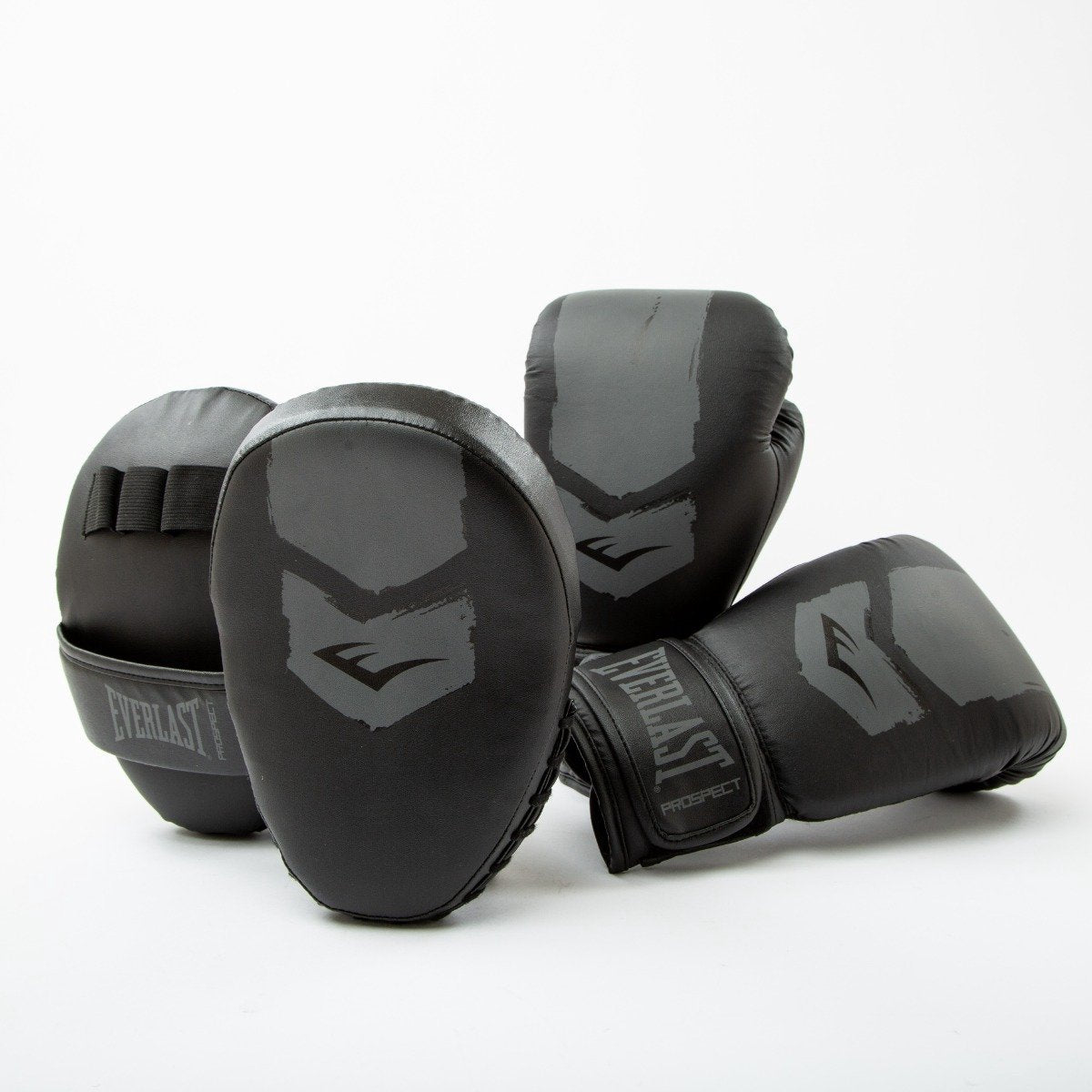 Everlast prospect 2 mitt kit, black grey