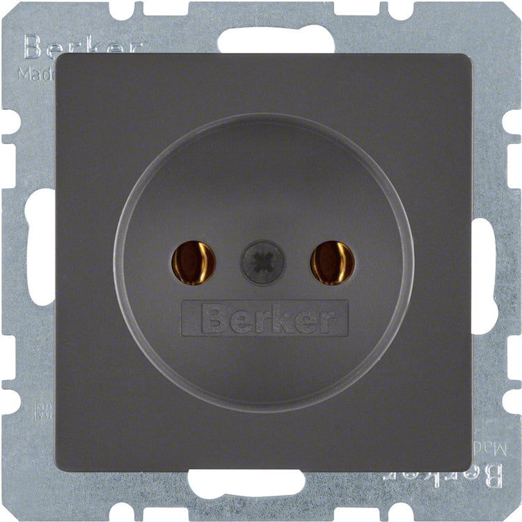 Berker q1 inbouw wandcontactdoos 1-voudig antraciet
