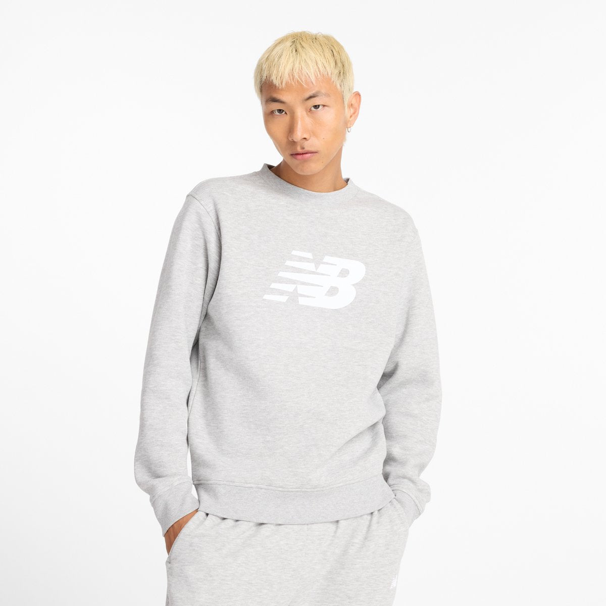 New balance sport core brushed crew heren trui - atletic grey