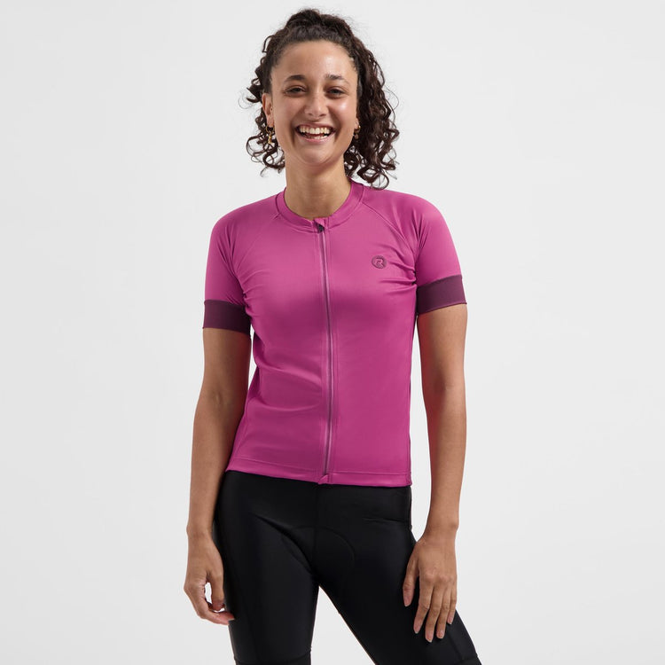 Rogelli modesta fietsshirt dames - korte mouwen - wielershirt - roze - maat l