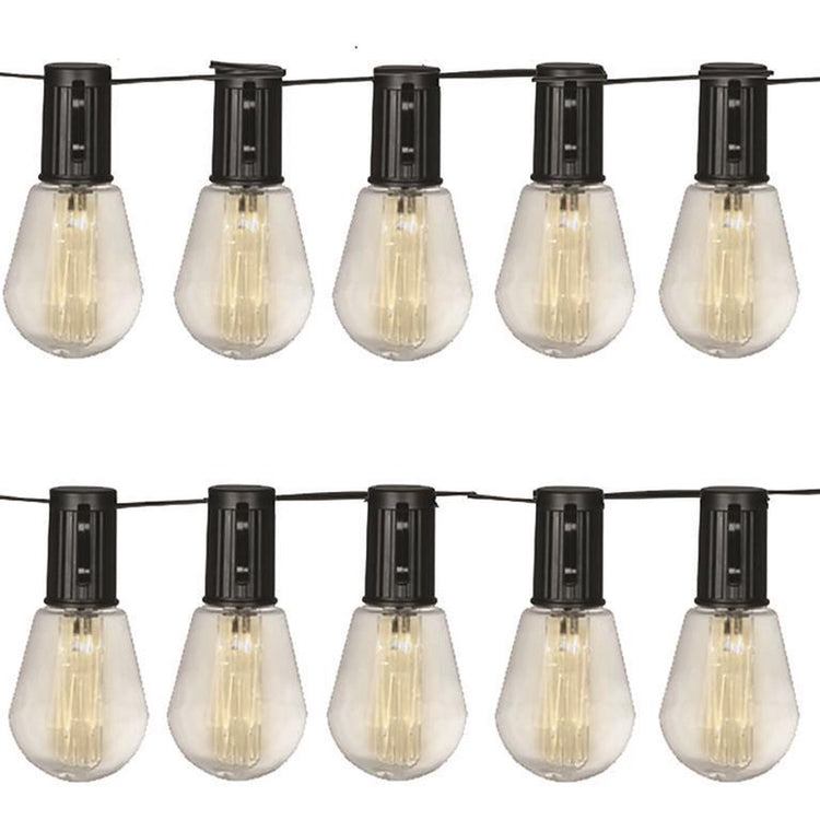 Luxform - solar lichtsnoer met 10 lampjes - alicante - feestverlichting - werkend op zonne-energie