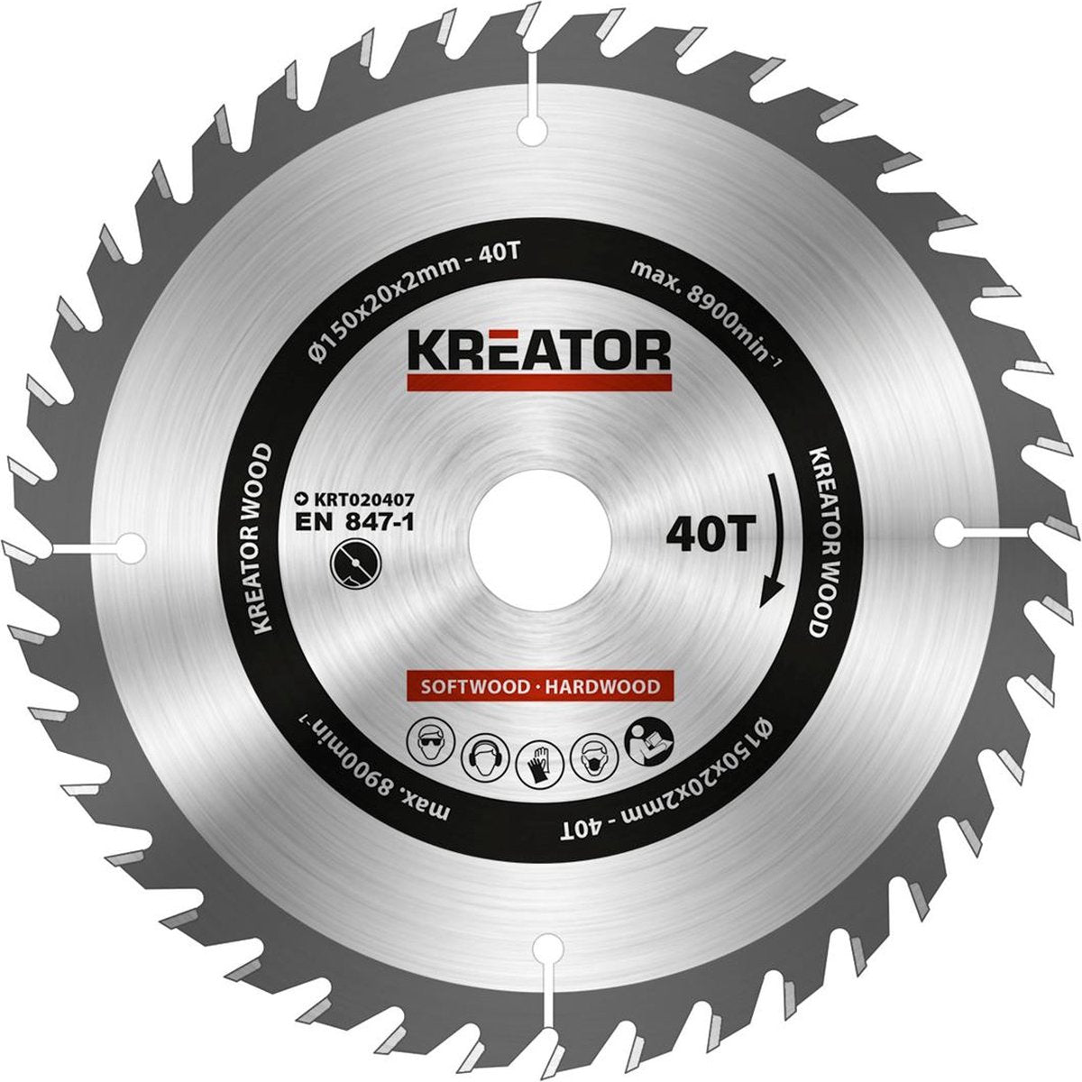 Kreator zaagblad hout 150mm40t