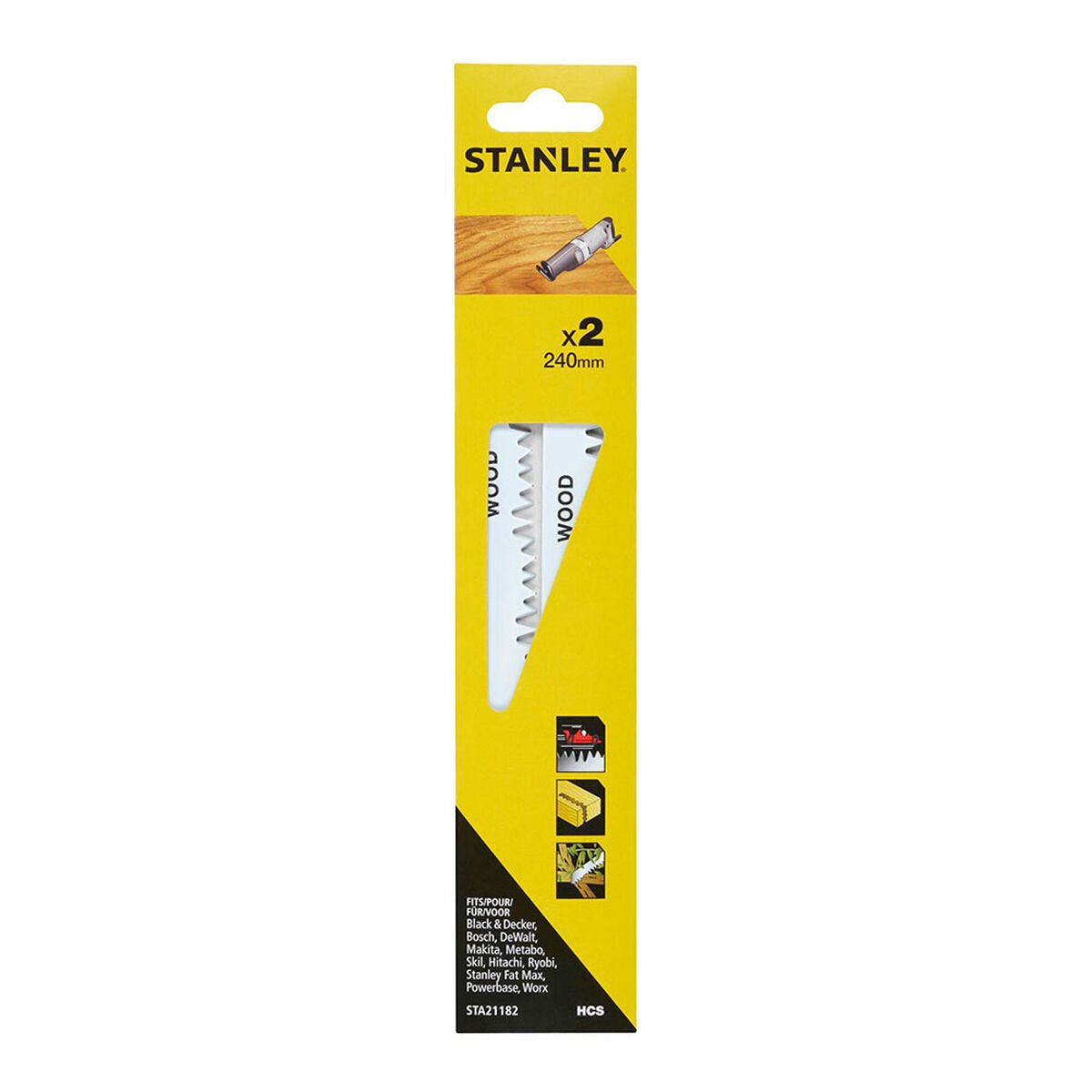 Stanley zaagblad sta21182-xj 24 cm 2 stuks
