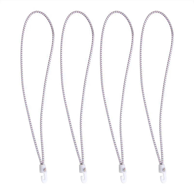 Proplus zeilbinder met nylonhaken - 35 cm - wit - 4 stuks