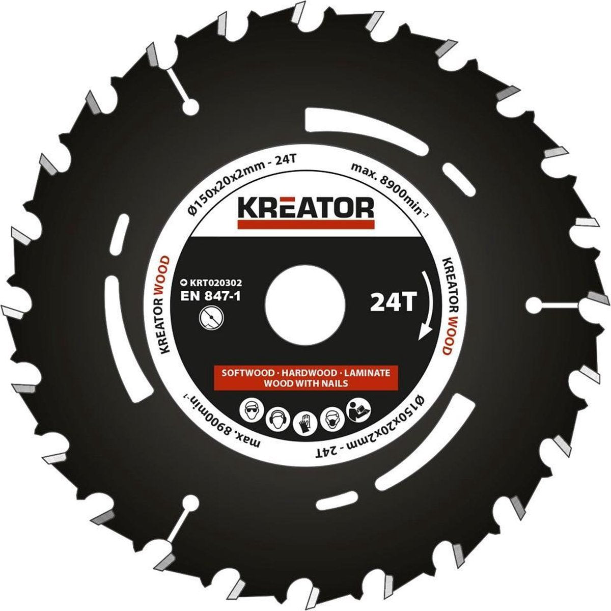 Kreator krt020302 invalzaagblad 150mm 24t