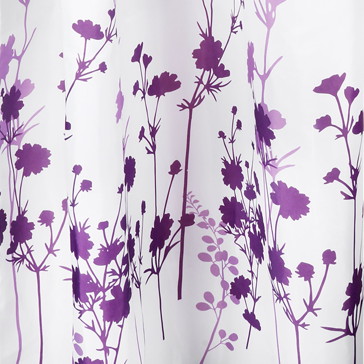Differnz douchegordijn folia – 180 x 200 cm – verzwaard – 100% polyester – wit violet