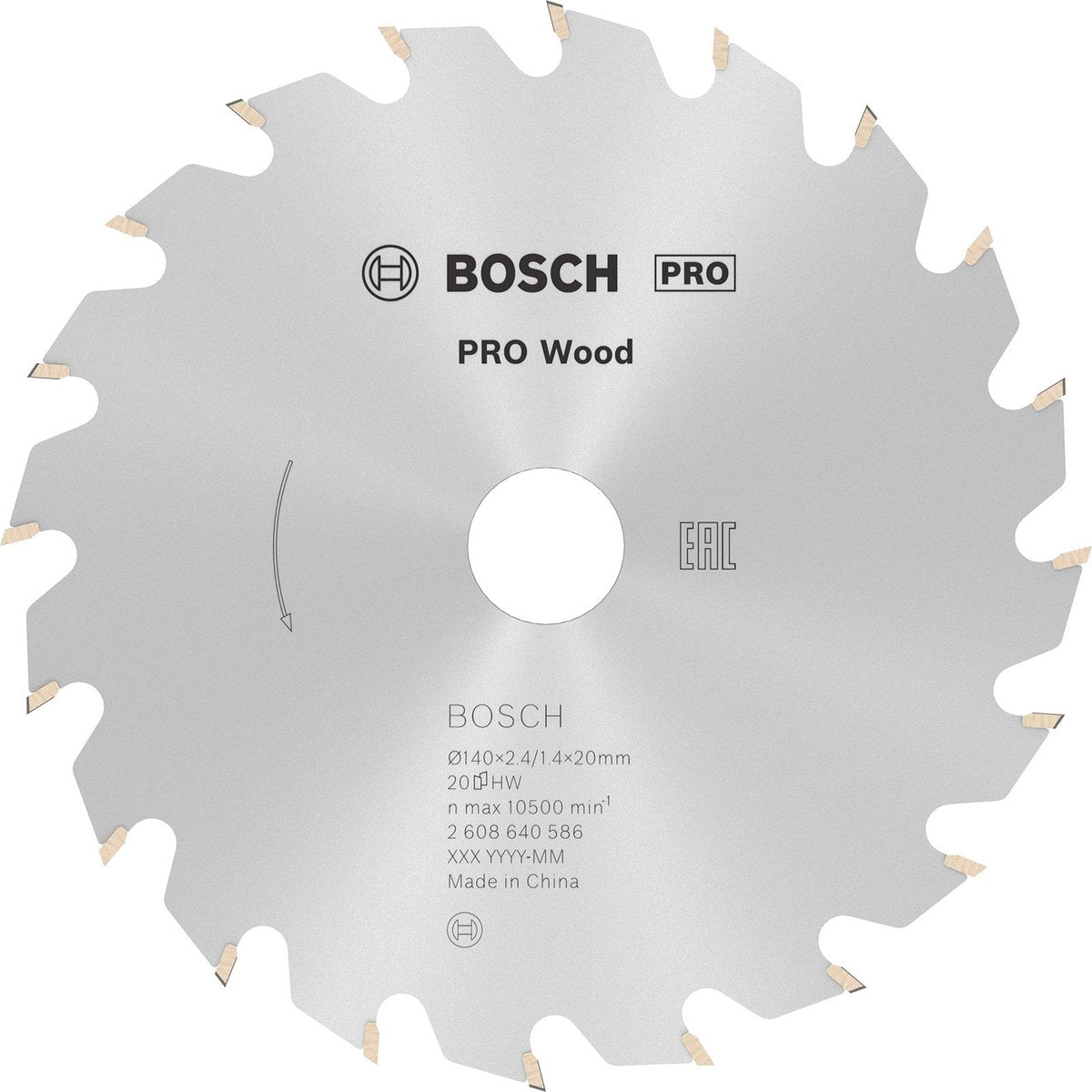 Bosch cirkzb opt 140x20 12,75x2,4 20t wz