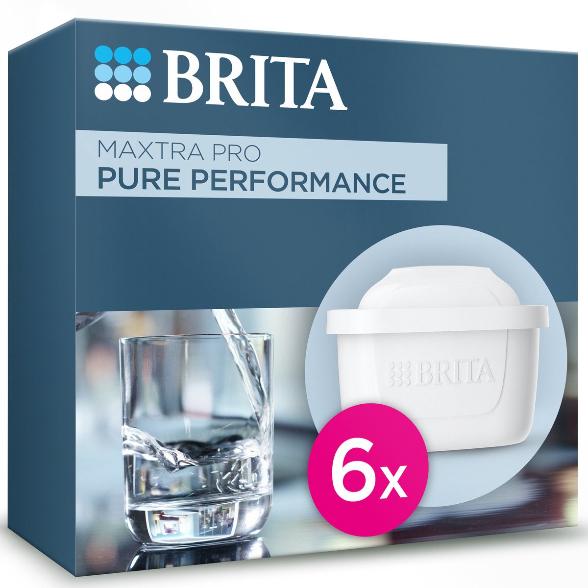Brita maxtra pro all-in-one waterfilterpatronen 6 stuks