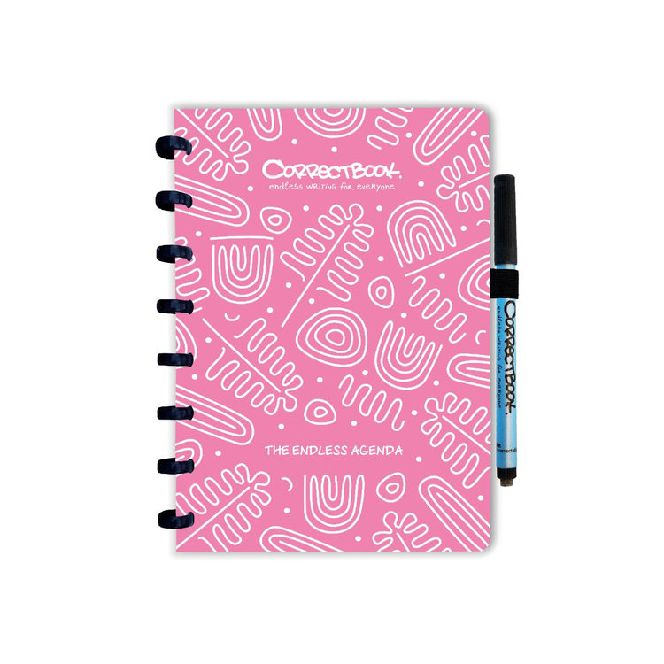 Correctbook endless agenda a5, uitwisbaar herbruikbaar, blossom pink (roze)