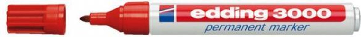 Edding viltstift 3000 rond 1.5-3mm rood blister à 1 stuk