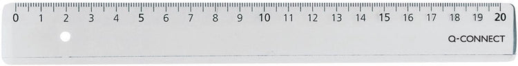 Q-connect meetlat, transparant polystereen, 20 cm 20 stuks