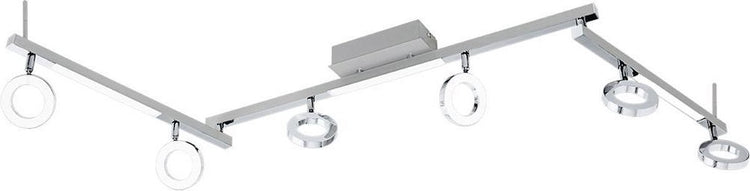 Eglo cardillio 1 - spot - 9 lichts - aluminium, chroom - gesatineerd