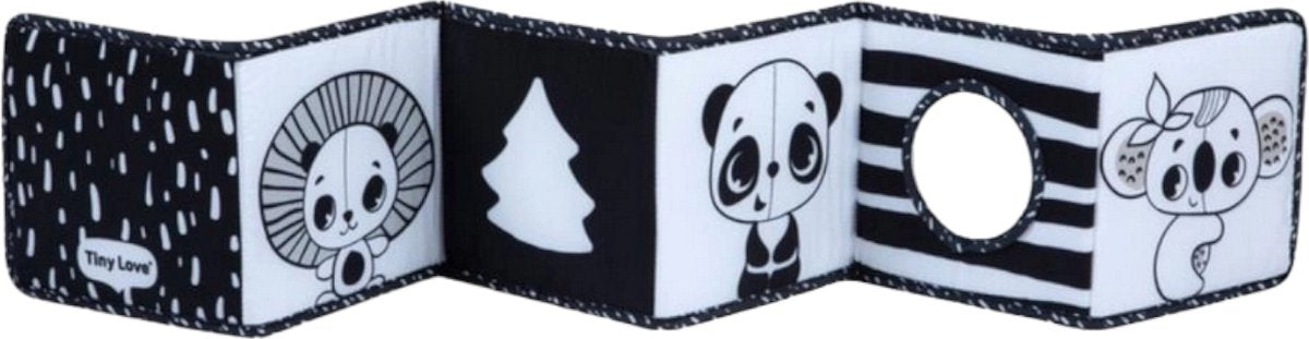 Tiny love double sided book black white decor