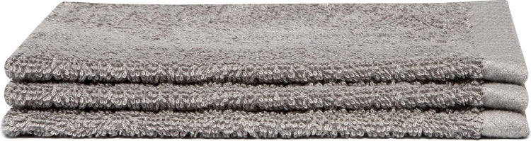 Seahorse washand pure - set 3 stuks - cement