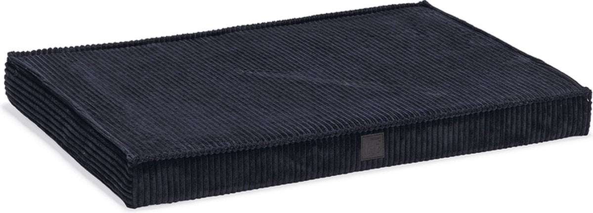 Designed by lotte benchkussen ribbed - hondenkussen - orthopedisch - ribbed stof - antraciet - 88x58x8 cm