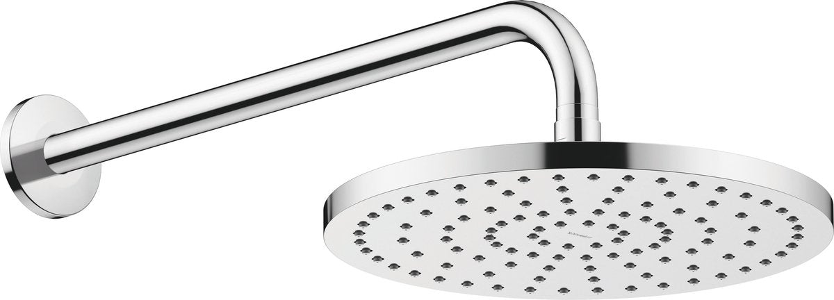 Duravit regendouche set ø250 mm – minusflow – waterbesparend – douchearm 410 mm – chroom hoogglans
