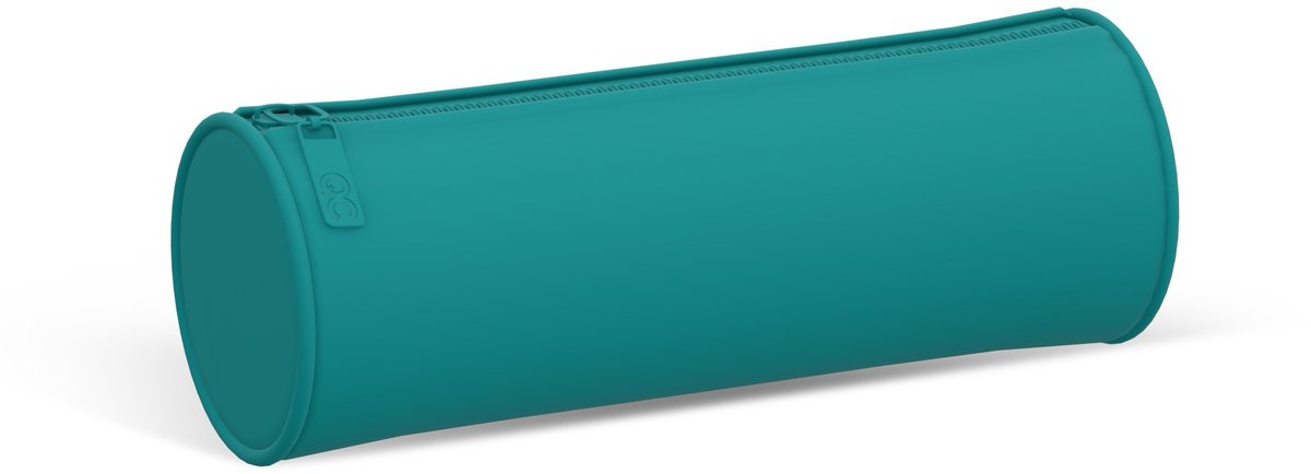 Qc colour blauwgroene pennenzak - rond - 21cm