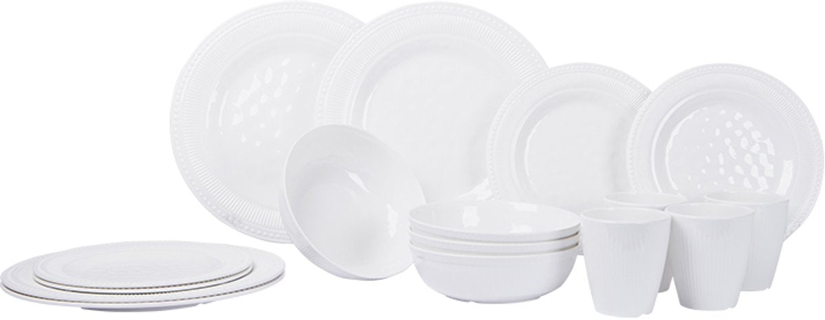 Gimex - royal line - servies - wit - 16-delig