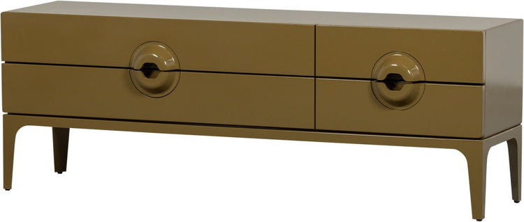 Woood merge tv meubel - eucalyptus hout - honinggeel - 57x160x44